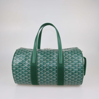 Goyard Green Goyardine Coated Canvas Barrel 40 Sports Bag