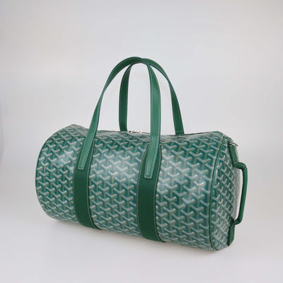 Goyard Green Goyardine Coated Canvas Barrel 40 Sports Bag