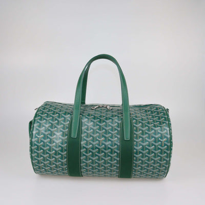 Goyard Green Goyardine Coated Canvas Barrel 40 Sports Bag