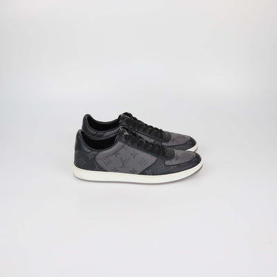 Louis Vuitton Black/Grey Monogram Canvas Rivoli Low Top Sneakers