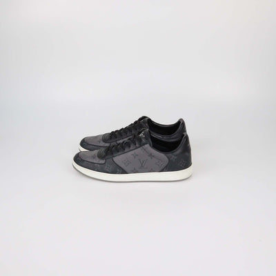 Louis Vuitton Black/Grey Monogram Canvas Rivoli Low Top Sneakers