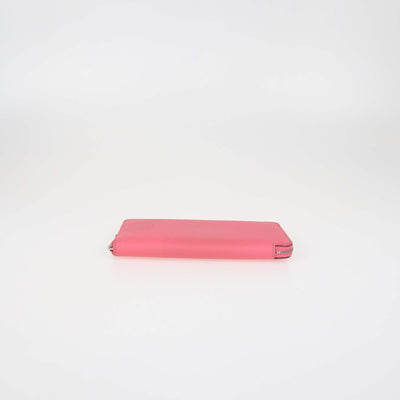 Hermes Rose Jaipur Epsom Leather Silk'In Classique Long Wallet