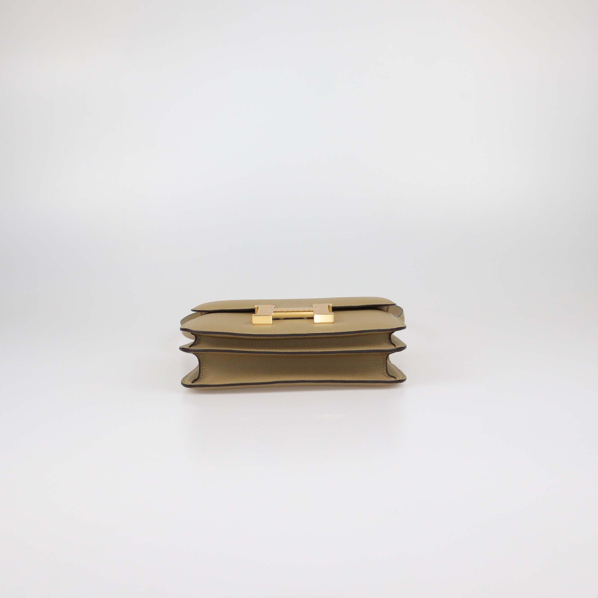 Hermes Poussiere Epsom Leather Mini Constance Bag