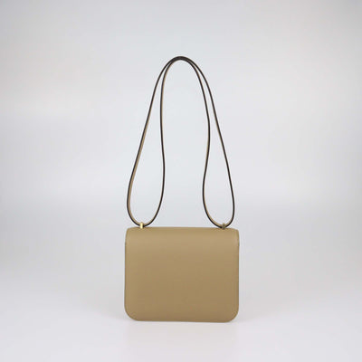Hermes Poussiere Epsom Leather Mini Constance Bag