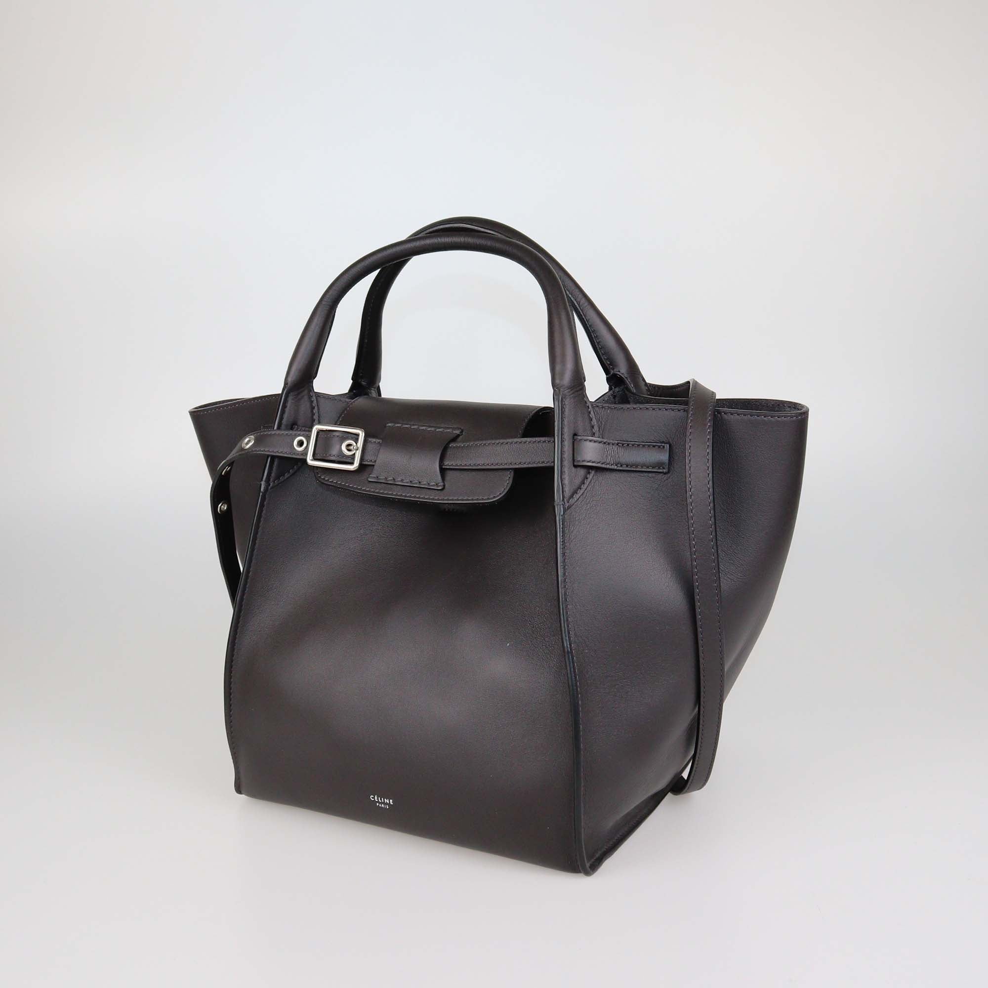 Celine Black Leather Small Big Bucket Bag