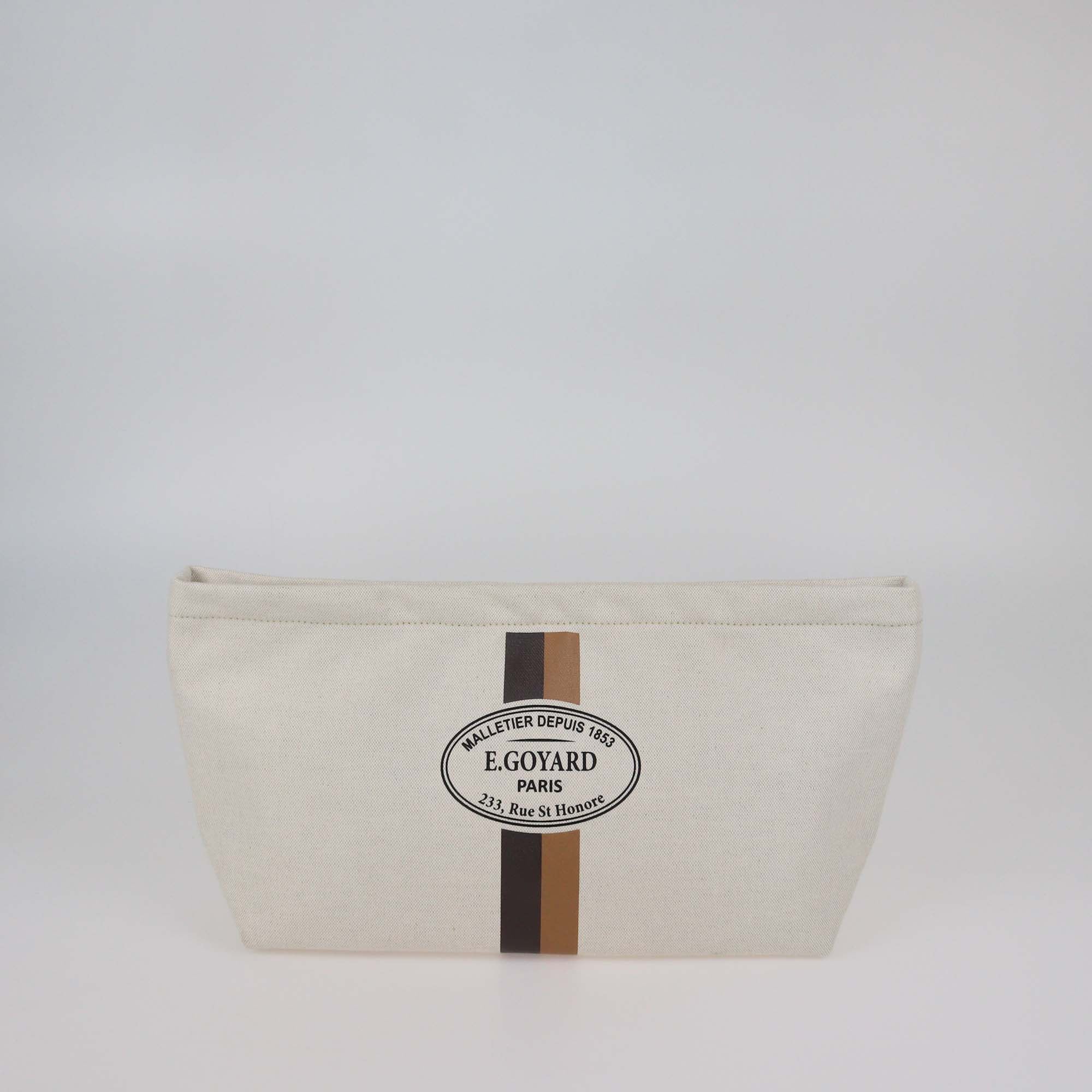 Goyard Light Beige Canvas Necessaire Organizer Pouch