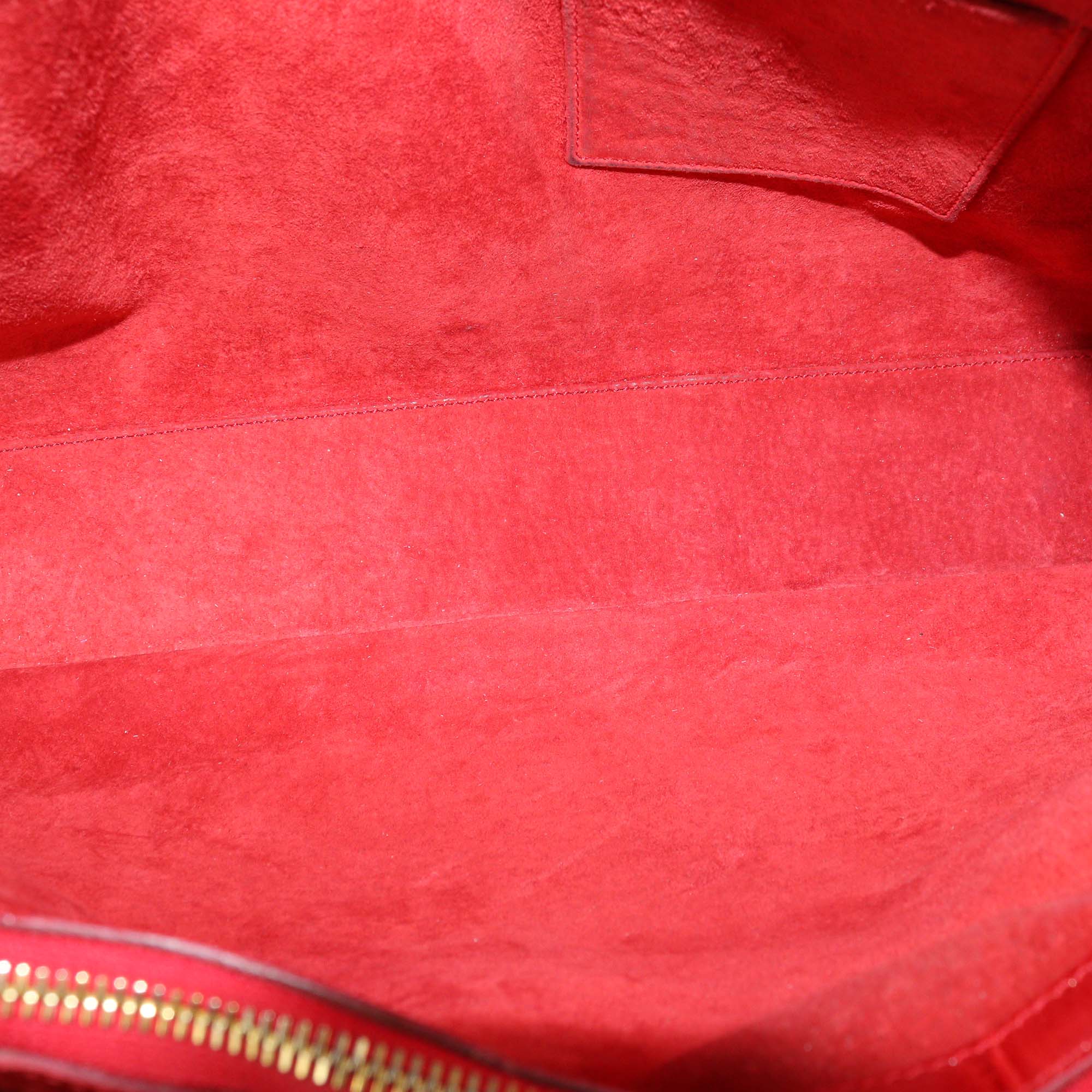 Donna Karan Collection Red Shine Crocodile Shopper Tote