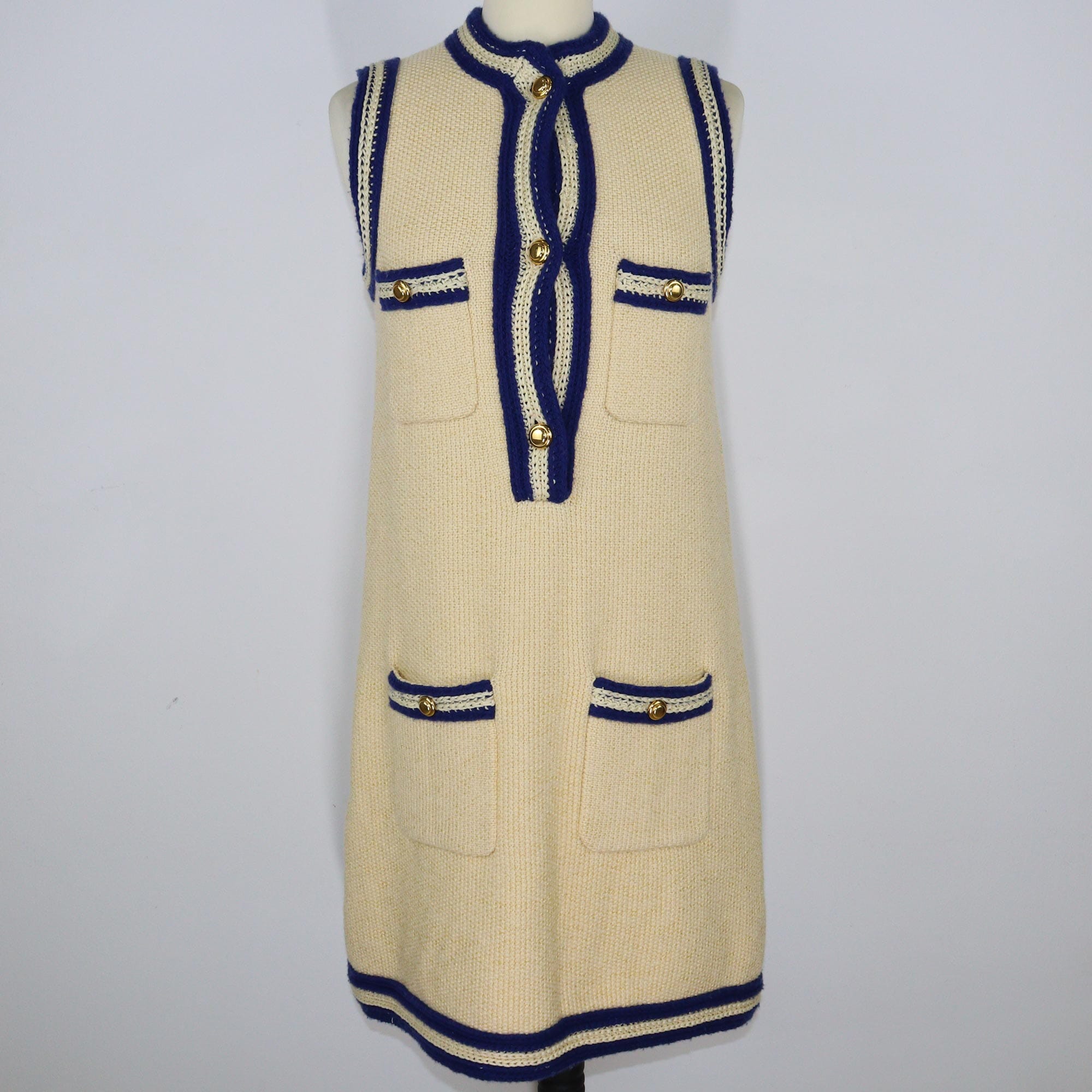 Yellow/Blue Stripe Pocket Detail Midi Dress Clothing Gucci 