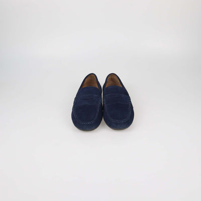 Polo Ralph Lauren Navy Blue Suede Reynold Driver Loafers