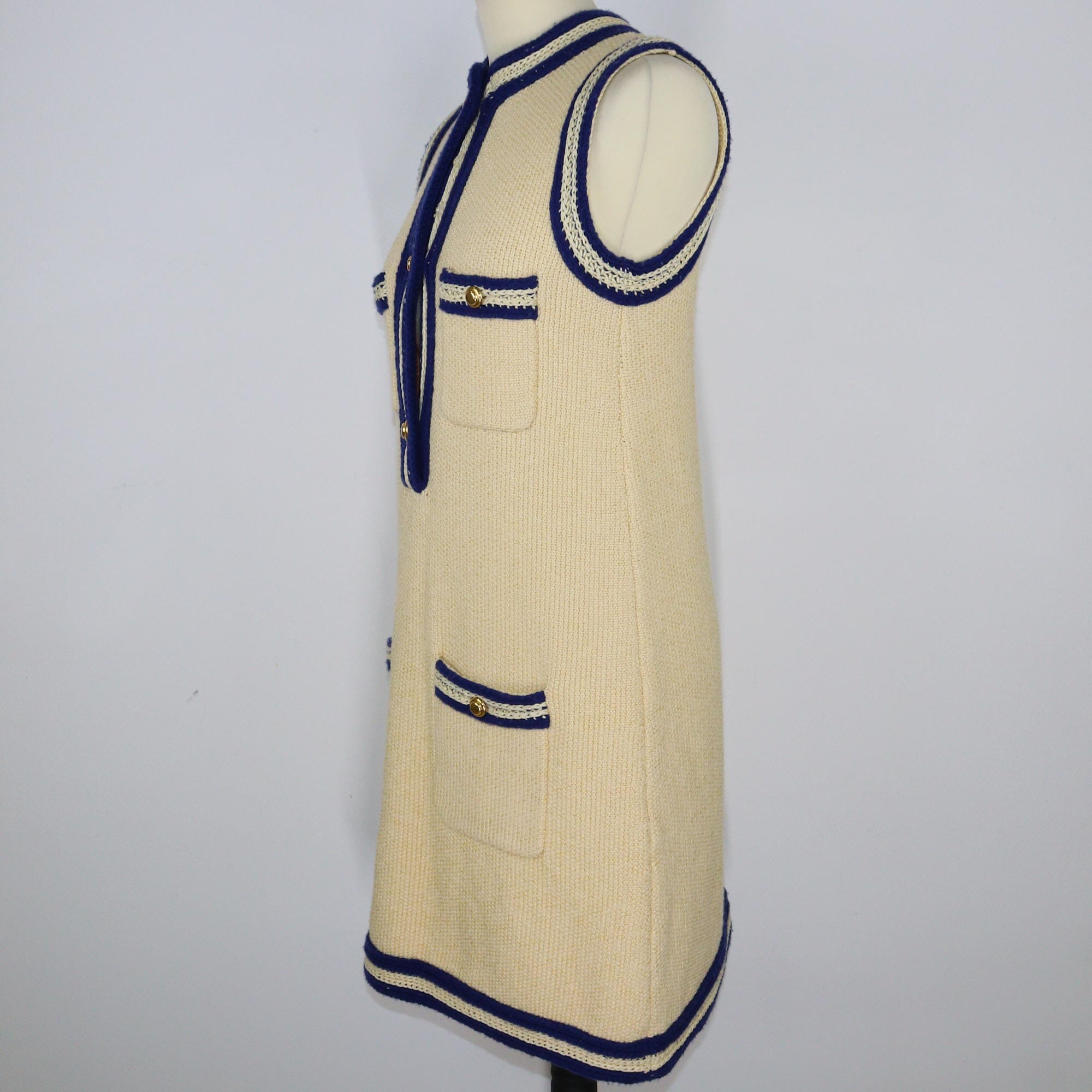 Yellow/Blue Stripe Pocket Detail Midi Dress Clothing Gucci 