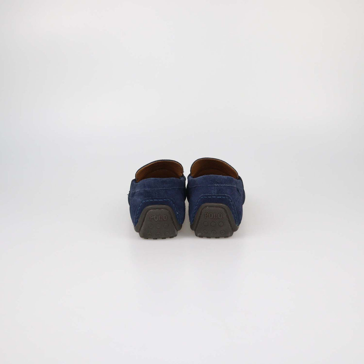 Polo Ralph Lauren Navy Blue Suede Reynold Driver Loafers