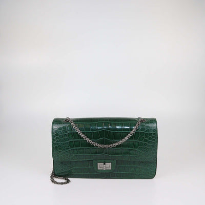 Chanel Green Shine Alligator 227 Reissue 2.55 Flap Bag