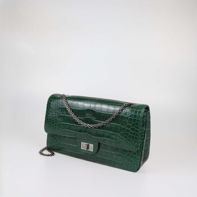 Chanel Green Shine Alligator 227 Reissue 2.55 Flap Bag