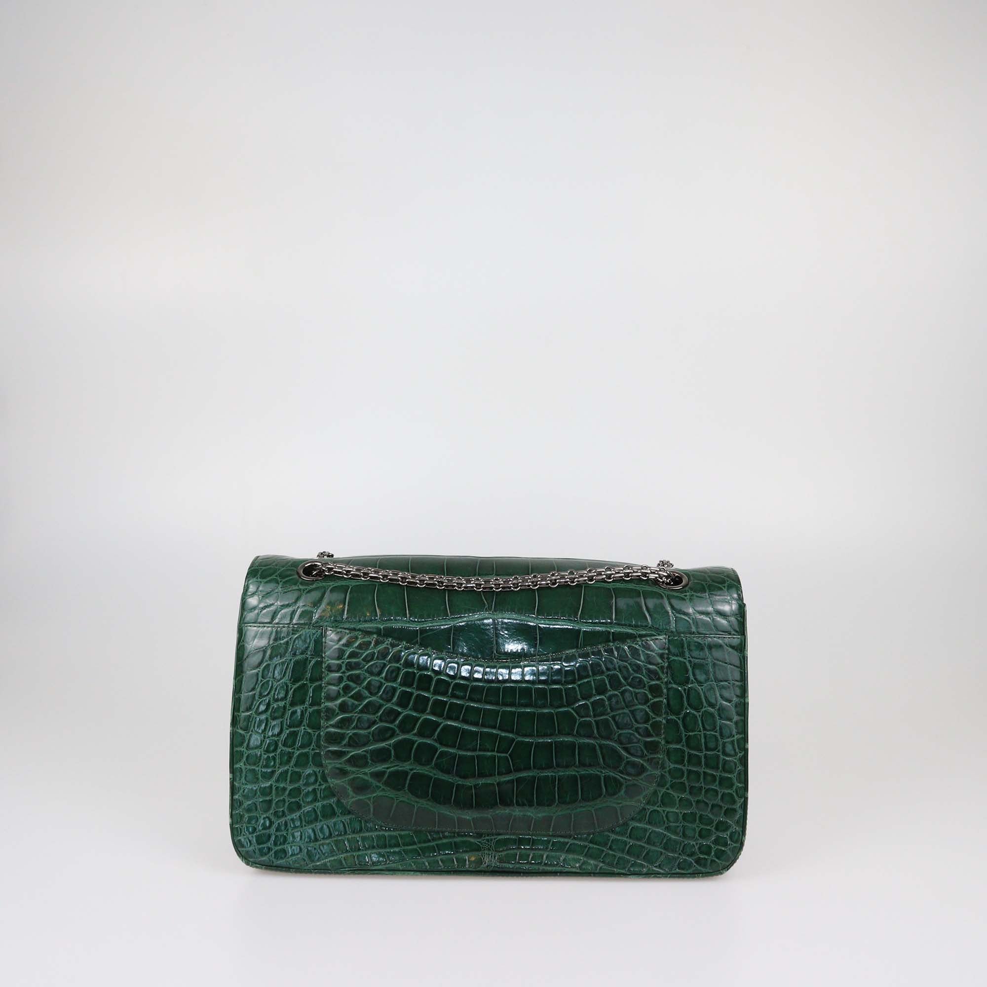 Chanel Green Shine Alligator 227 Reissue 2.55 Flap Bag