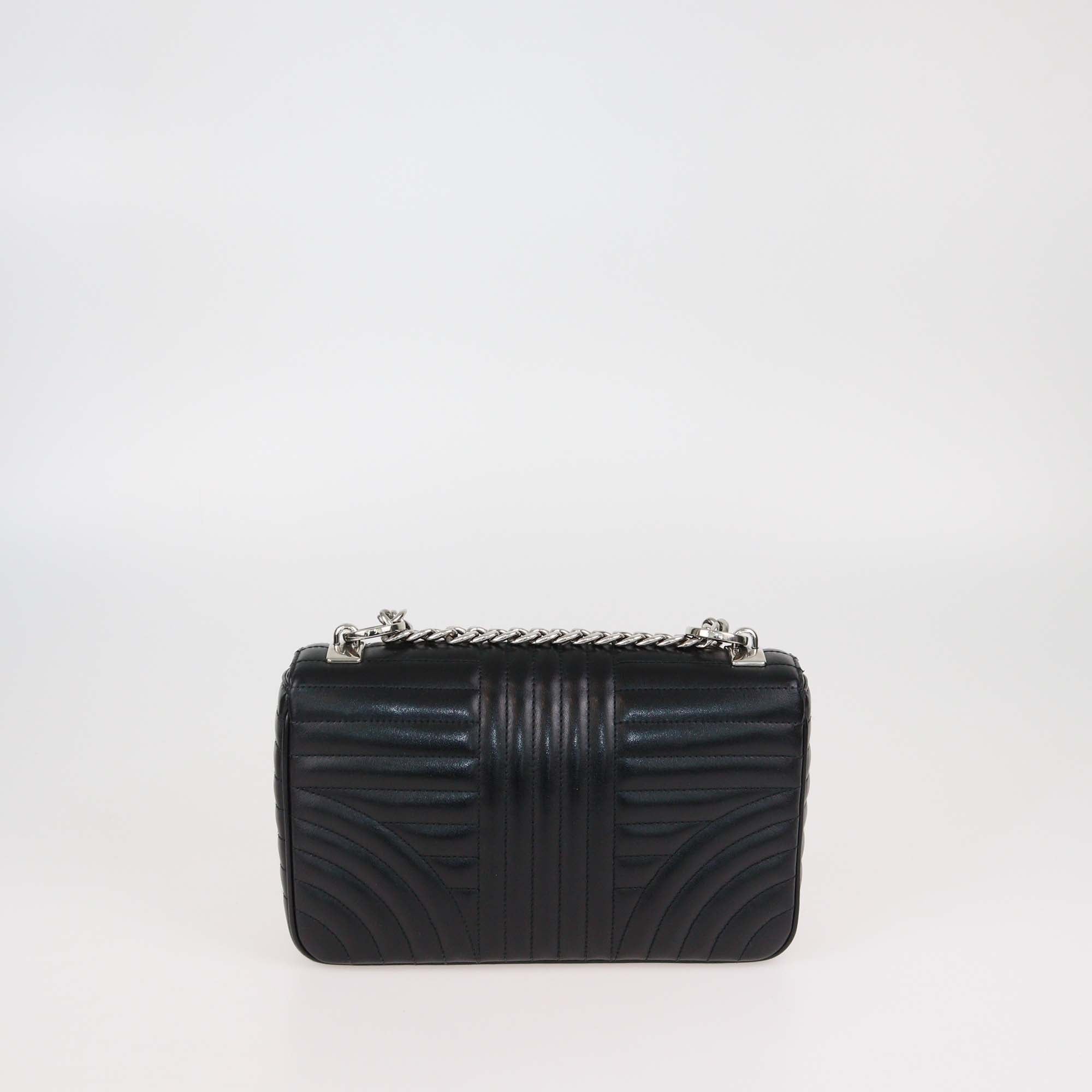 Prada Black Leather Medium Diagramme Shoulder Bag