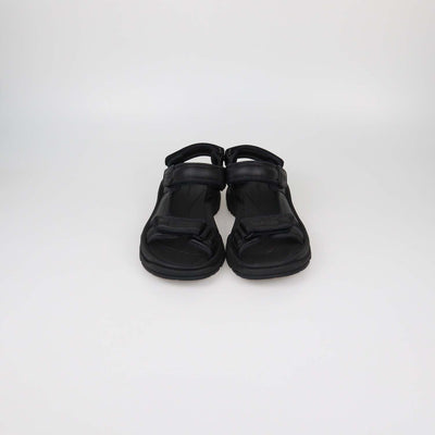 Balenciaga Black Faux Leather Tourist Sandals