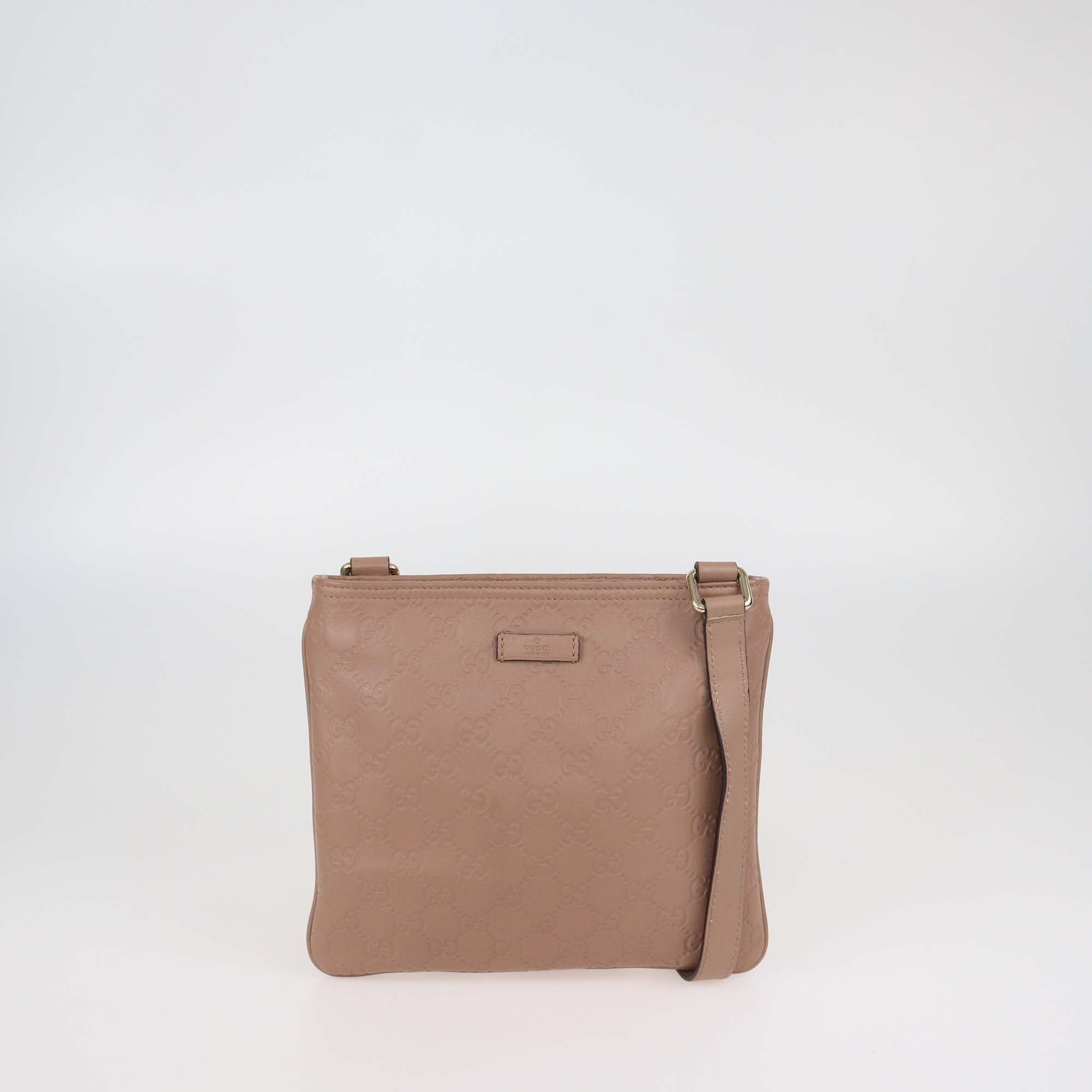 Gucci Beige Guccissima Leather Small Messenger Bag