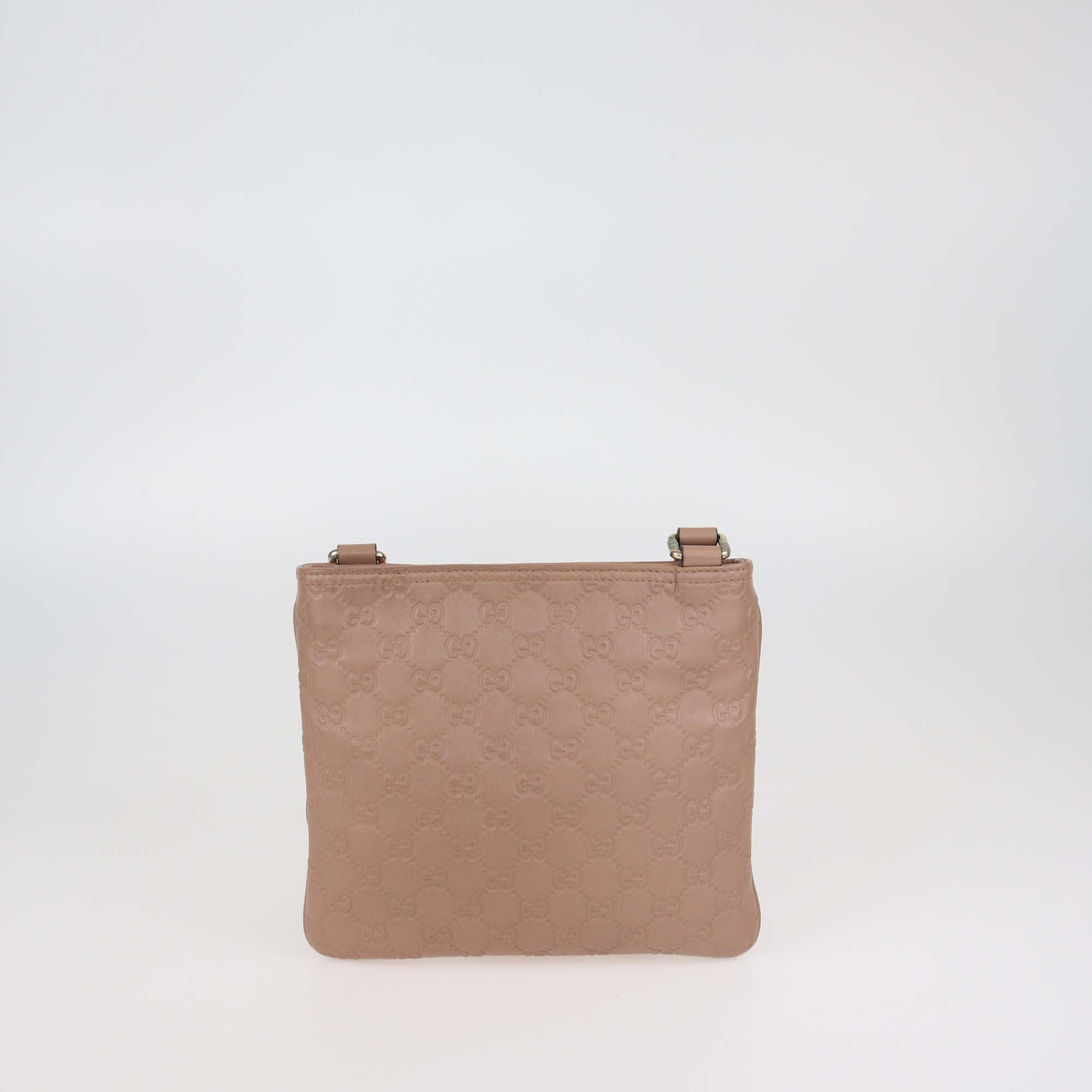 Gucci Beige Guccissima Leather Small Messenger Bag