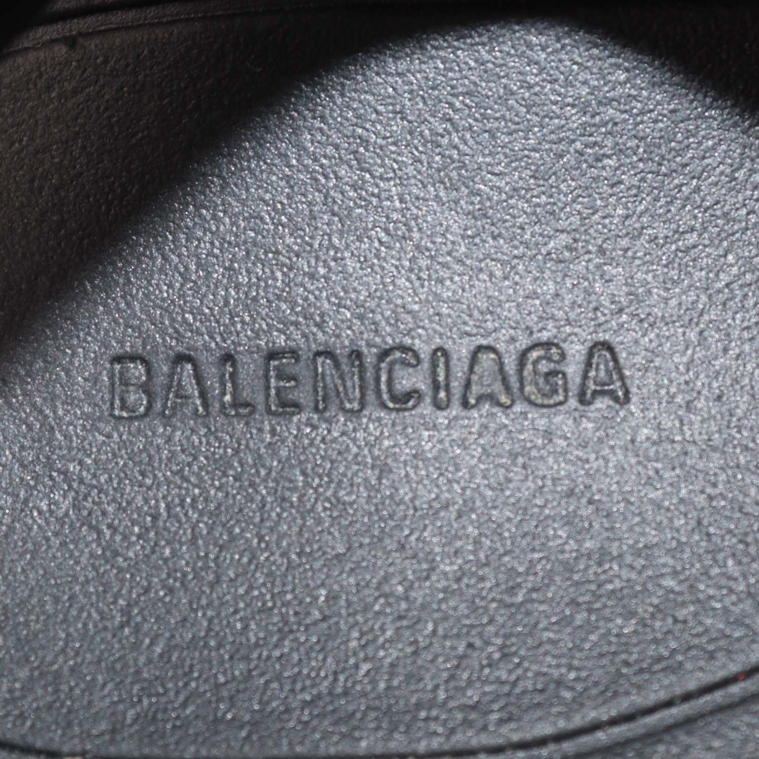 Balenciaga Black Faux Leather Tourist Sandals