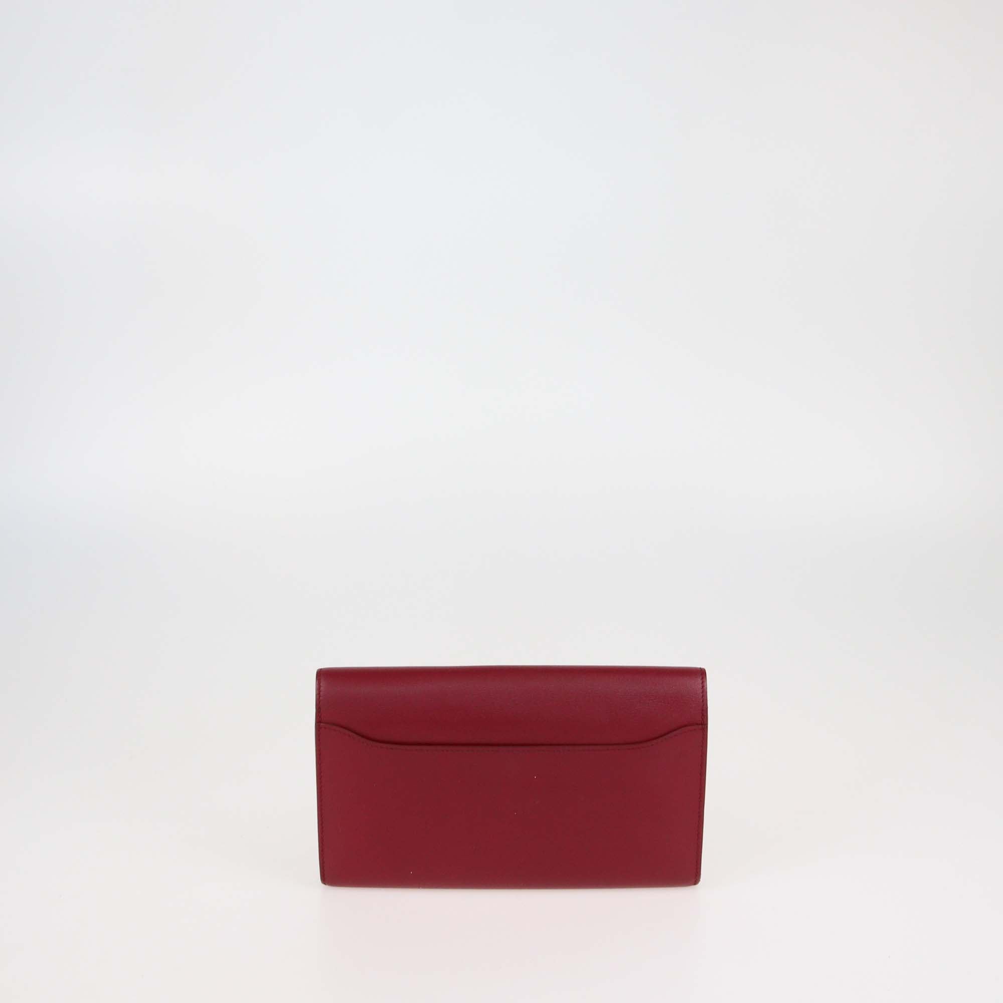 Hermes Rouge H Swift Leather Constance long Wallet