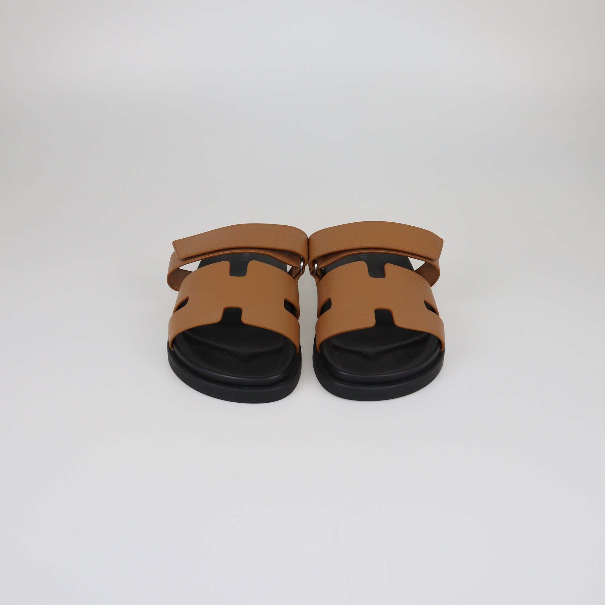 Hermes Gold Chypre Sandals Womens Hermes 