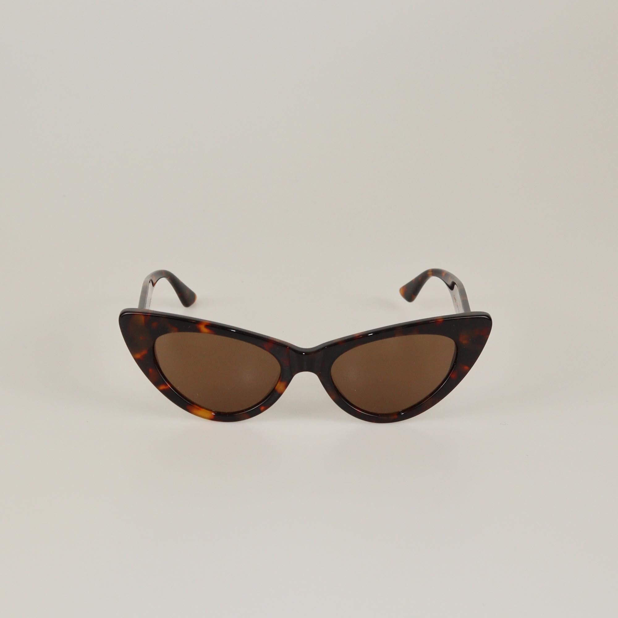 Karen Wazen Brown/Yellow Sienna Cat Eye Sunglasses Womens Karen Wazen 