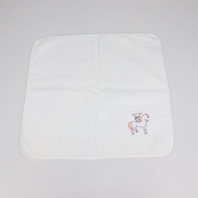 Hermes White Cotton Cabriole Washcloth