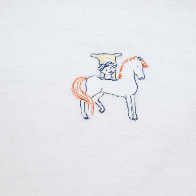 Hermes White Cotton Cabriole Washcloth