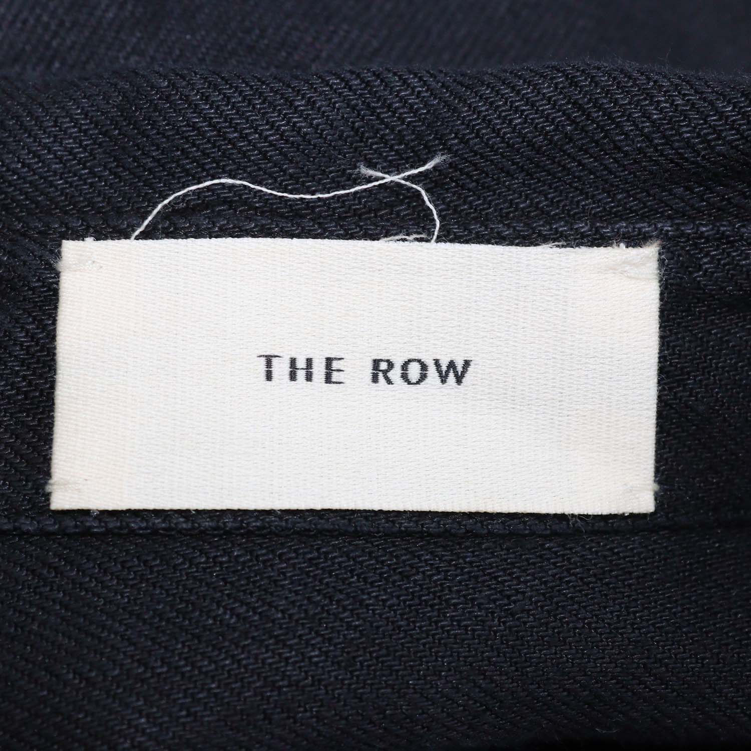 The Row Black Linen Denim Nesson Oversized Button Down Shirt