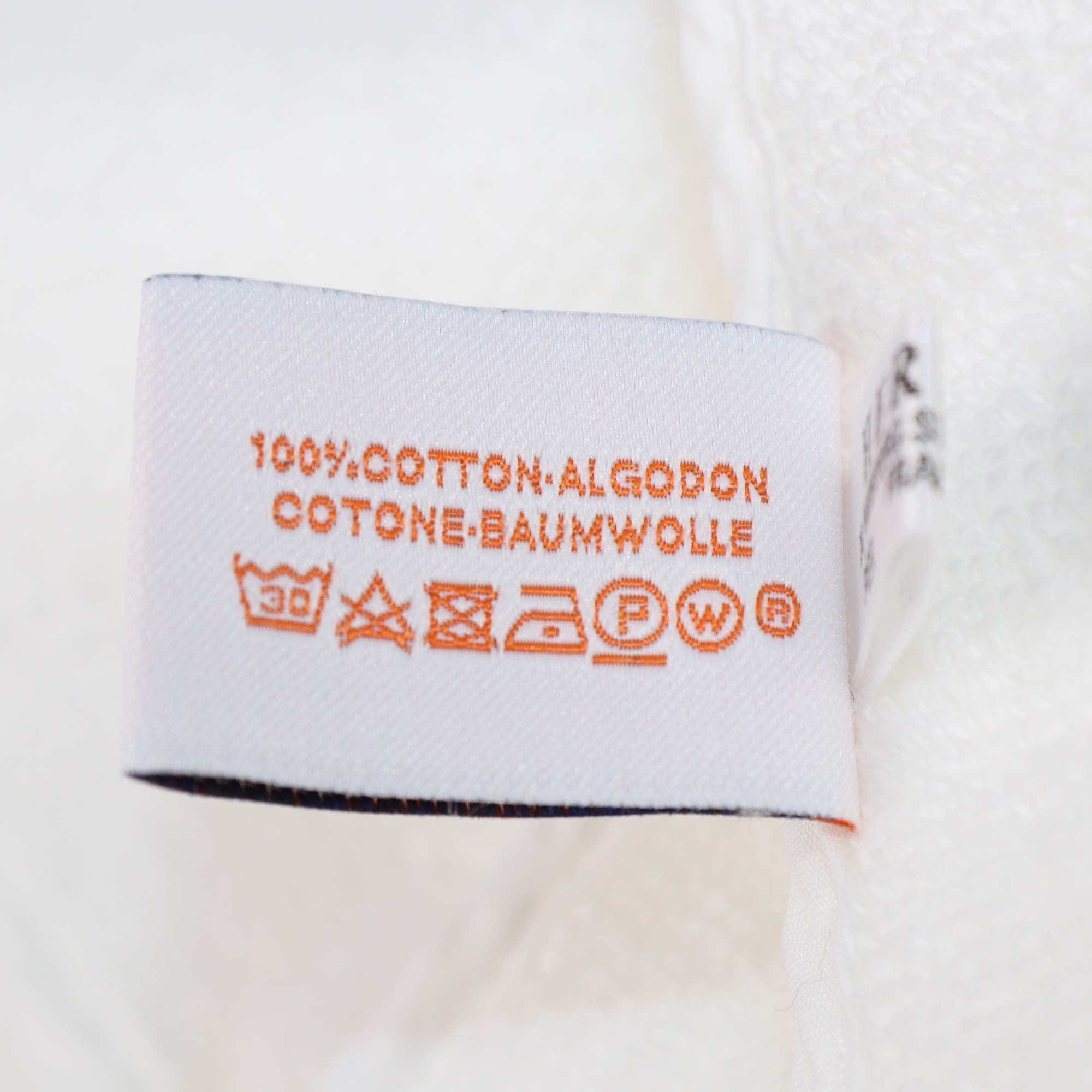 Hermes White Cotton Cabriole Washcloth
