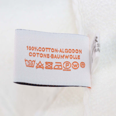 Hermes White Cotton Cabriole Washcloth
