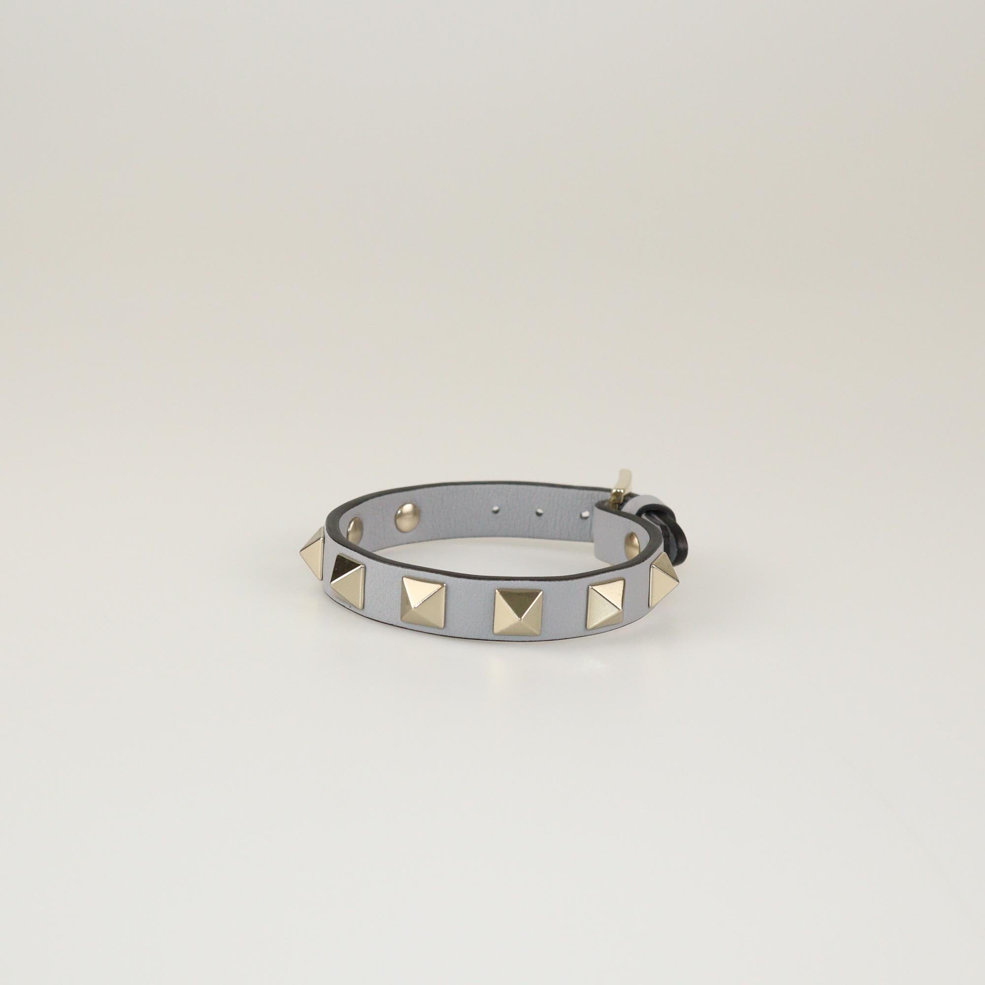 Valentino Grey Rockstud Wrap Bracelet Womens Valentino 