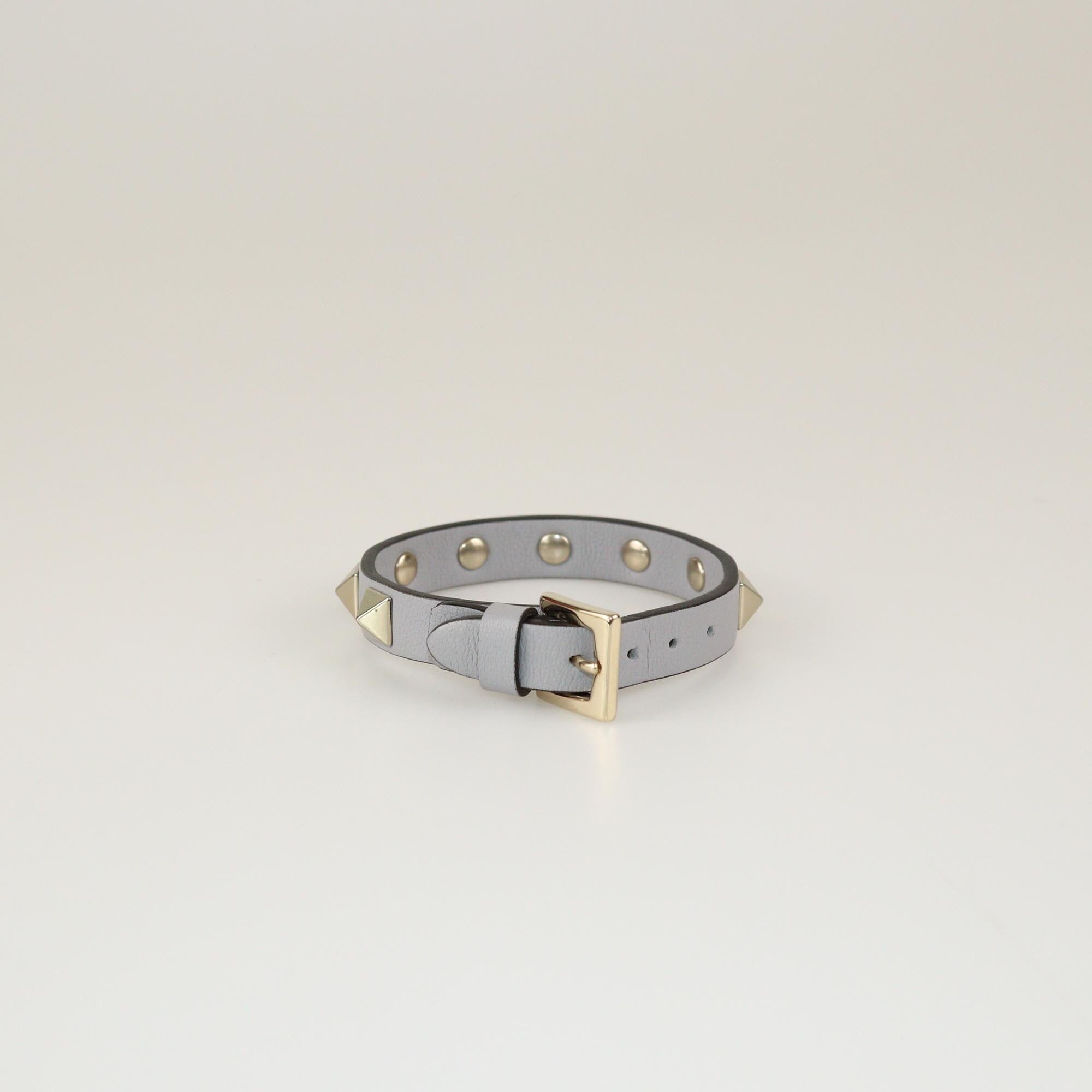 Valentino Grey Rockstud Wrap Bracelet Womens Valentino 