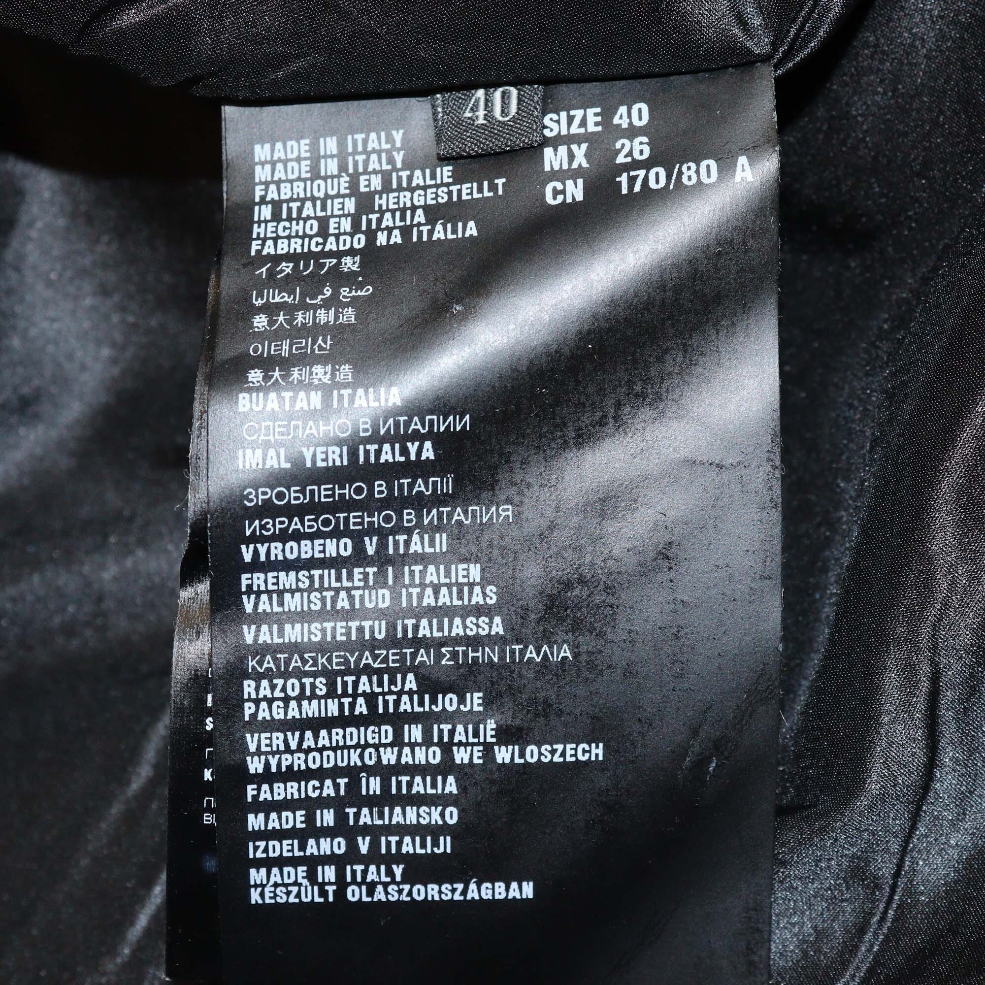 Prada Grey/Black Leopard Print Puffer Belted Trench Coat Womens Prada 