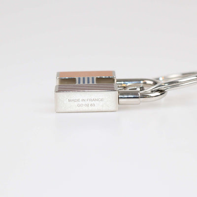 Hermes Multicolor Lacquered Metal Cadenas Quizz Rainbow Key Ring