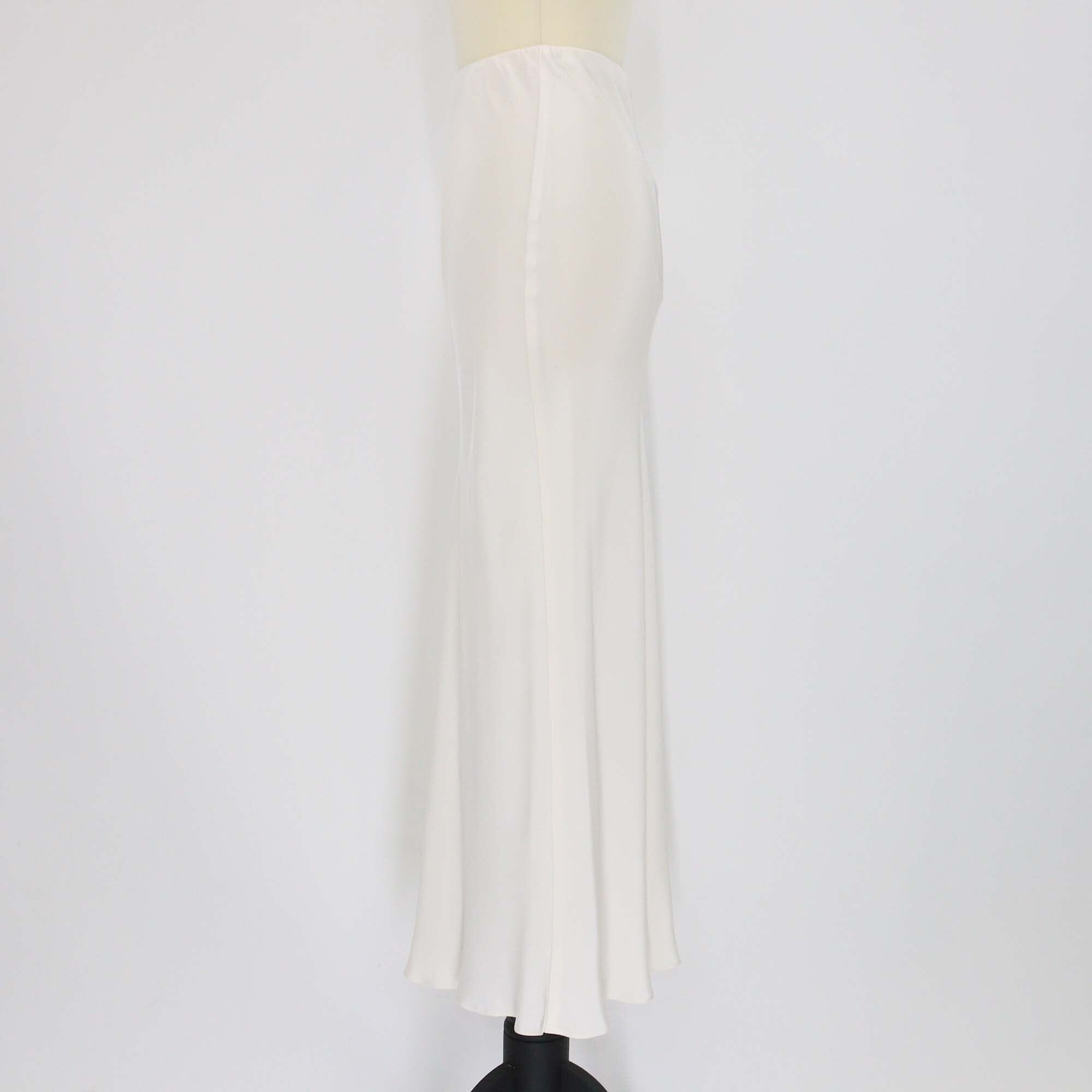 12 Storeez Ivory Mulberry Silk Maxi Skirt Womens 12 Storeez 