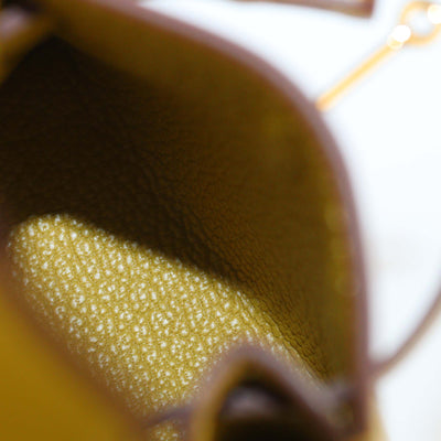 Hermes Cardamome Tadelakt Leather Mini Kelly Twilly Bag Charm