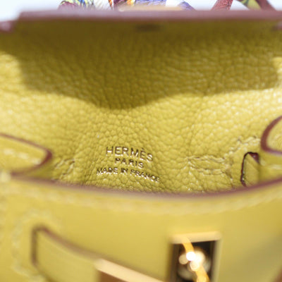 Hermes Cardamome Tadelakt Leather Mini Kelly Twilly Bag Charm