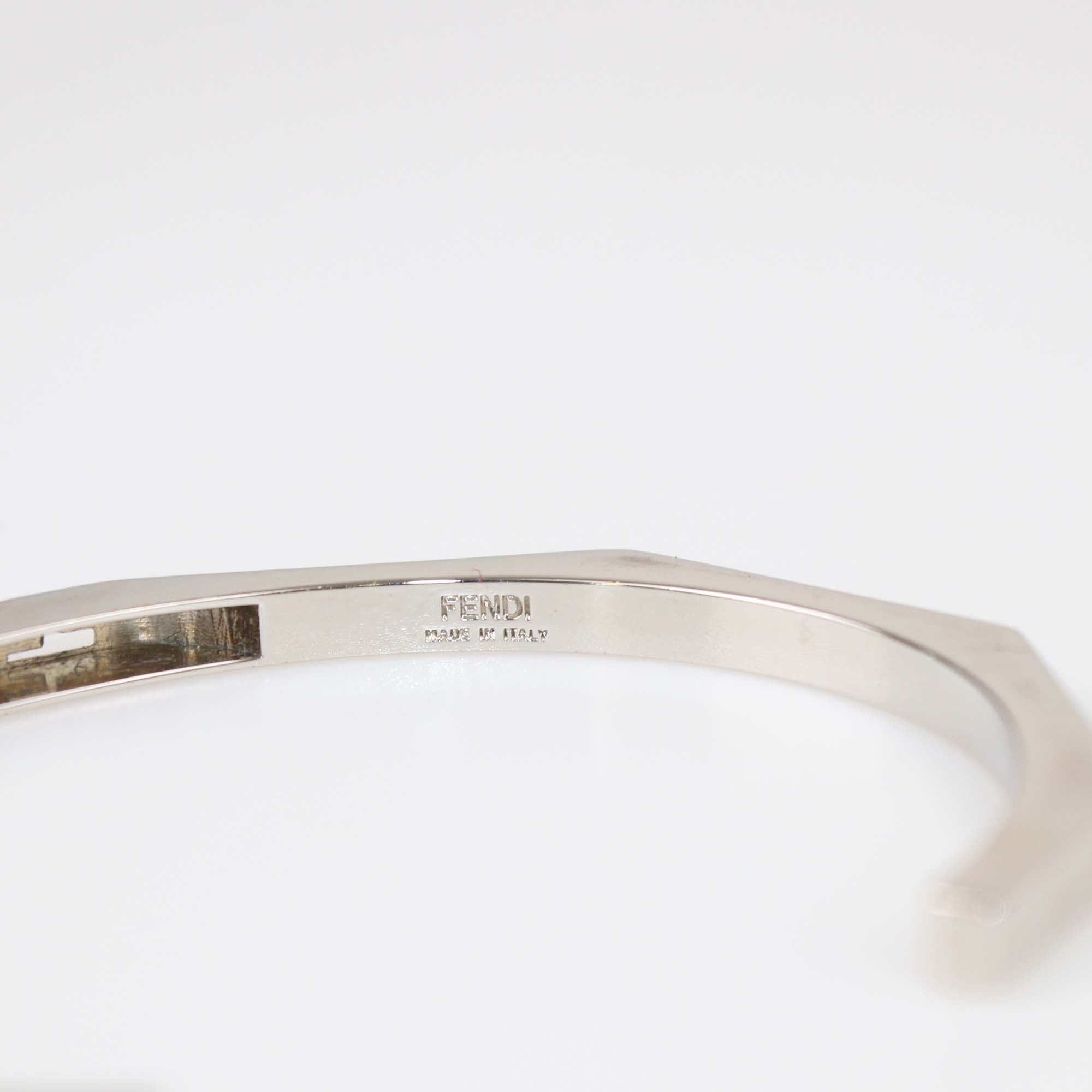 Fendi Tricolor Baguette Set of 3 Open Cuff Bracelet L