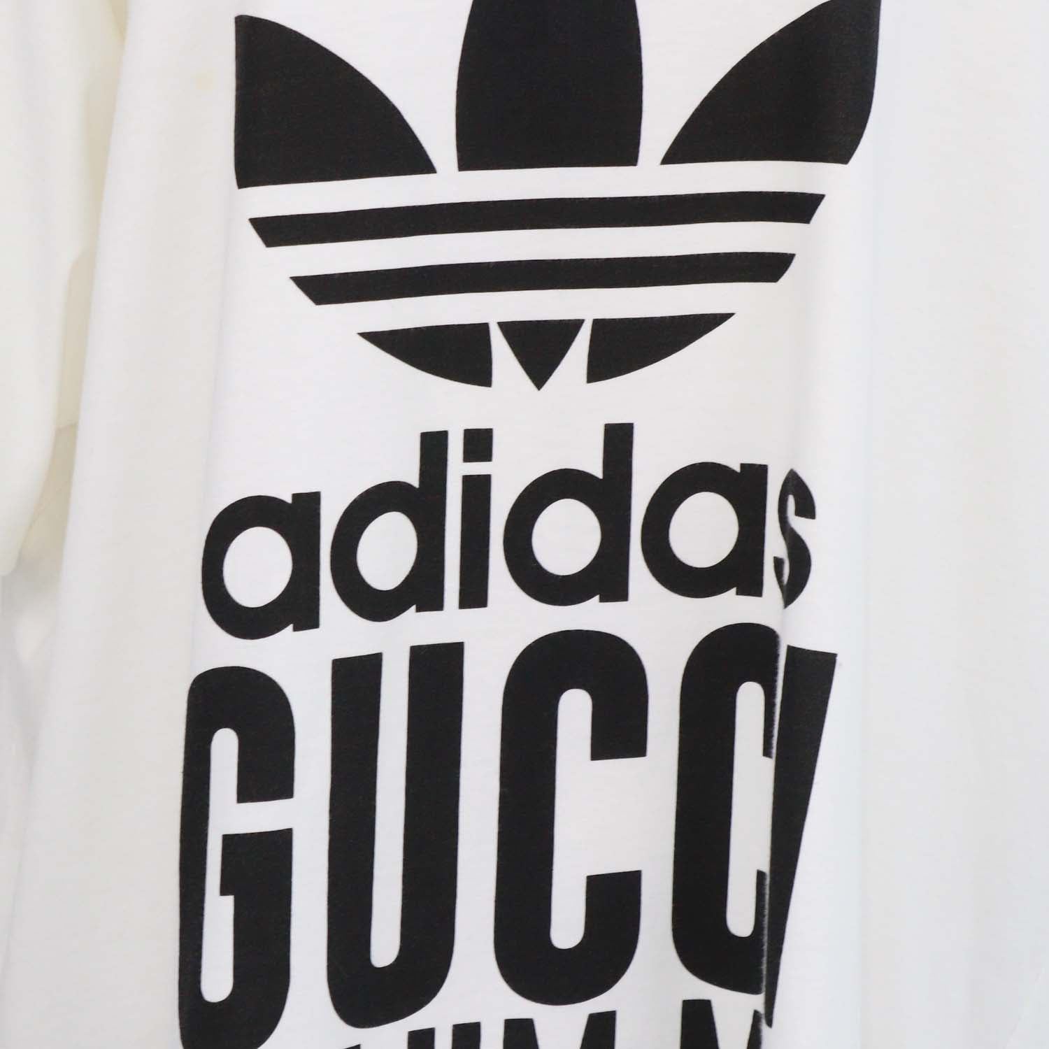 Gucci x Adidas Off White Cotton Speculum Majus Print Oversized Crew Neck T-Shirt