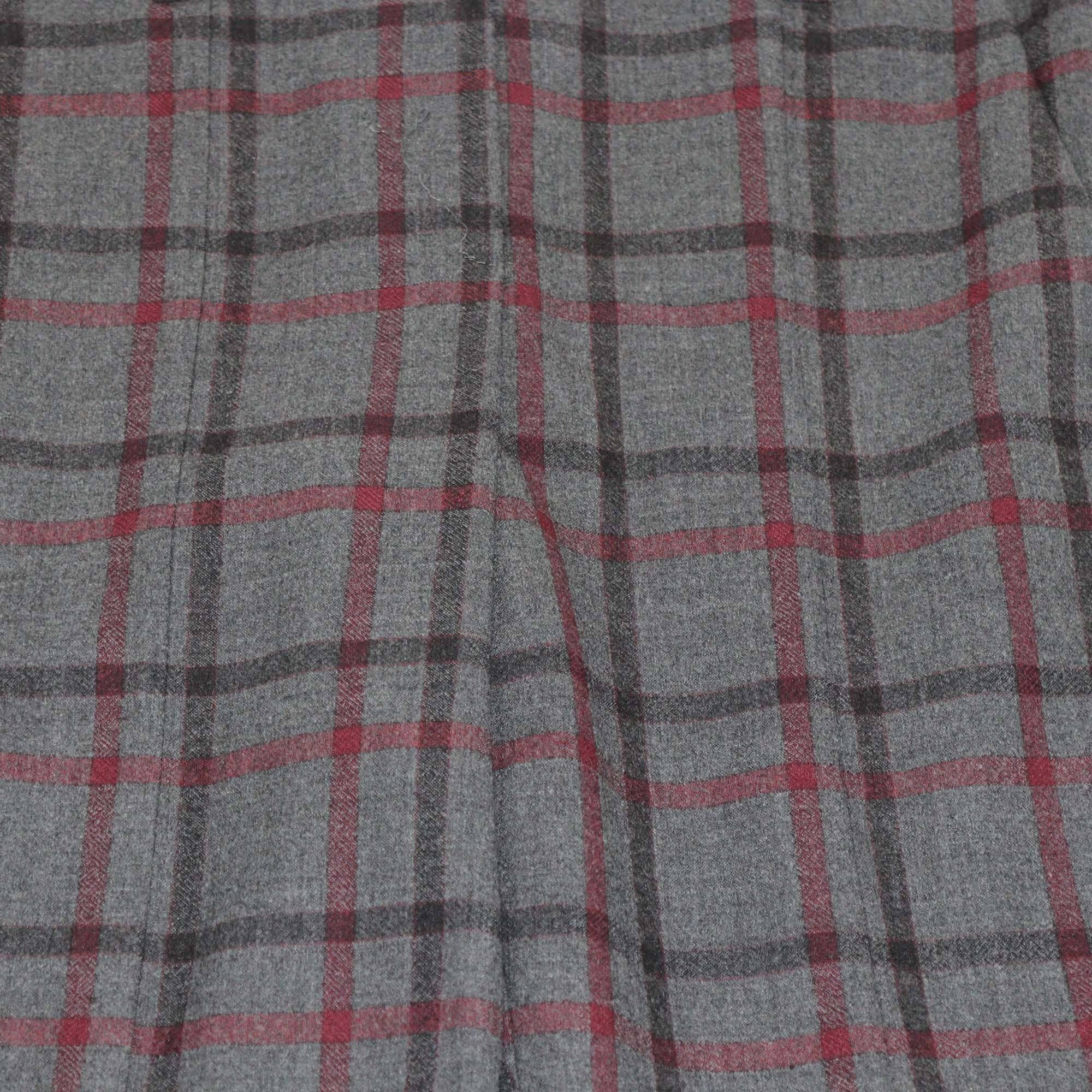 Brunello Cucinelli Dark Grey Checkered Straight Leg Pants Womens Brunello Cucinelli 