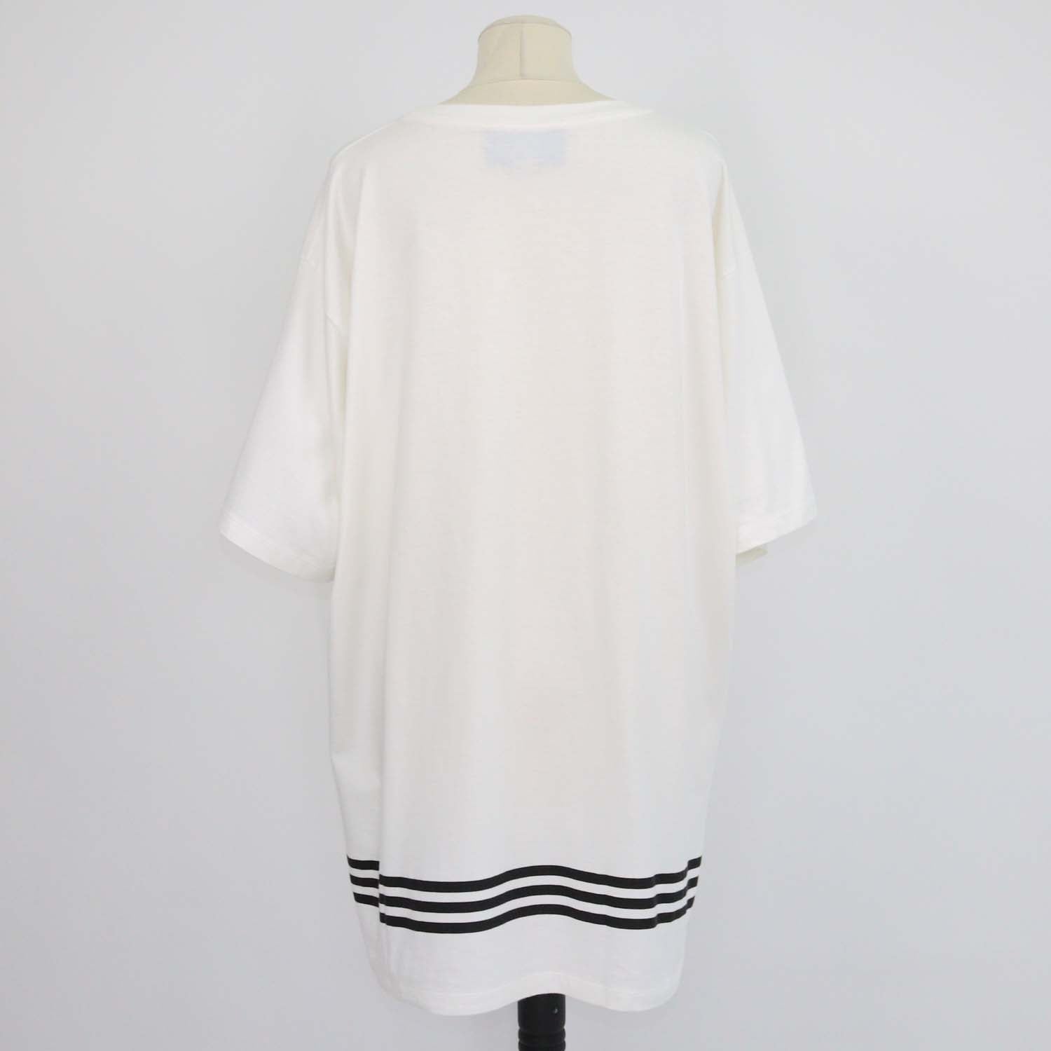 Gucci x Adidas Off White Cotton Speculum Majus Print Oversized Crew Neck T-Shirt