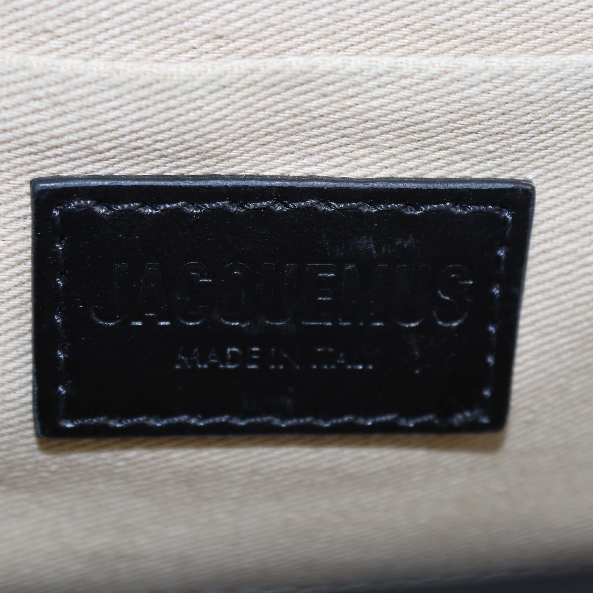 Jacquemus Black Leather Le Chiquito Moyen Top Handle Bag