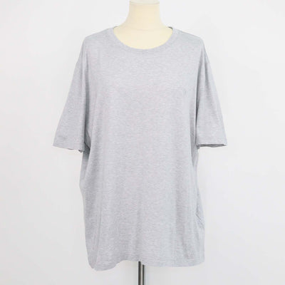 Louis Vuitton Grey Cotton Logo Embroidered Crew Neck T-Shirt