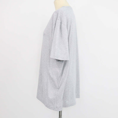 Louis Vuitton Grey Cotton Logo Embroidered Crew Neck T-Shirt