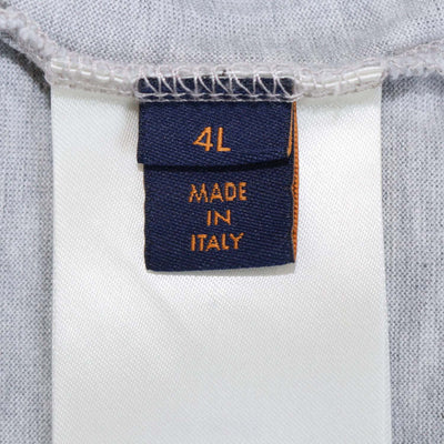 Louis Vuitton Grey Cotton Logo Embroidered Crew Neck T-Shirt