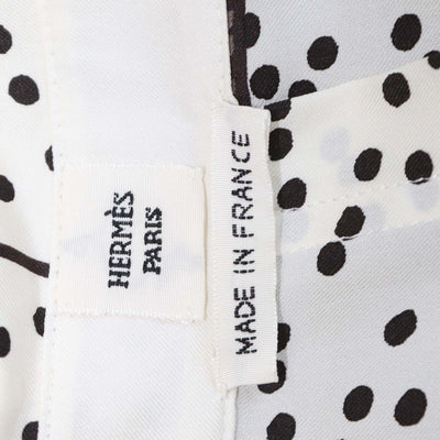 Hermes White, Etoupe Silk Garde-Robe Pop Shirt