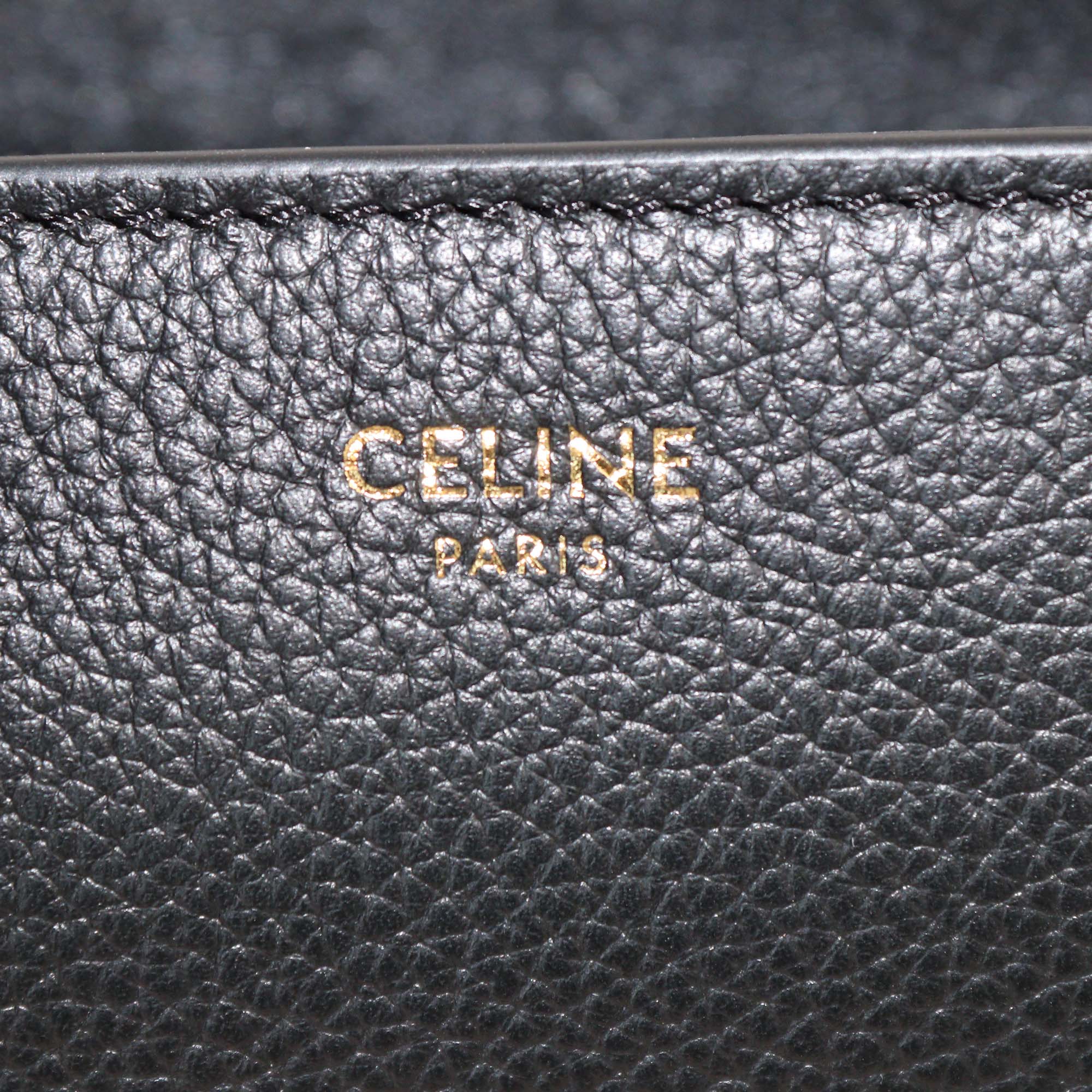 Celine Black Leather Teen Nino Top Handle Bag