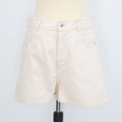 Jil Sanders Cream Denim Mini Short