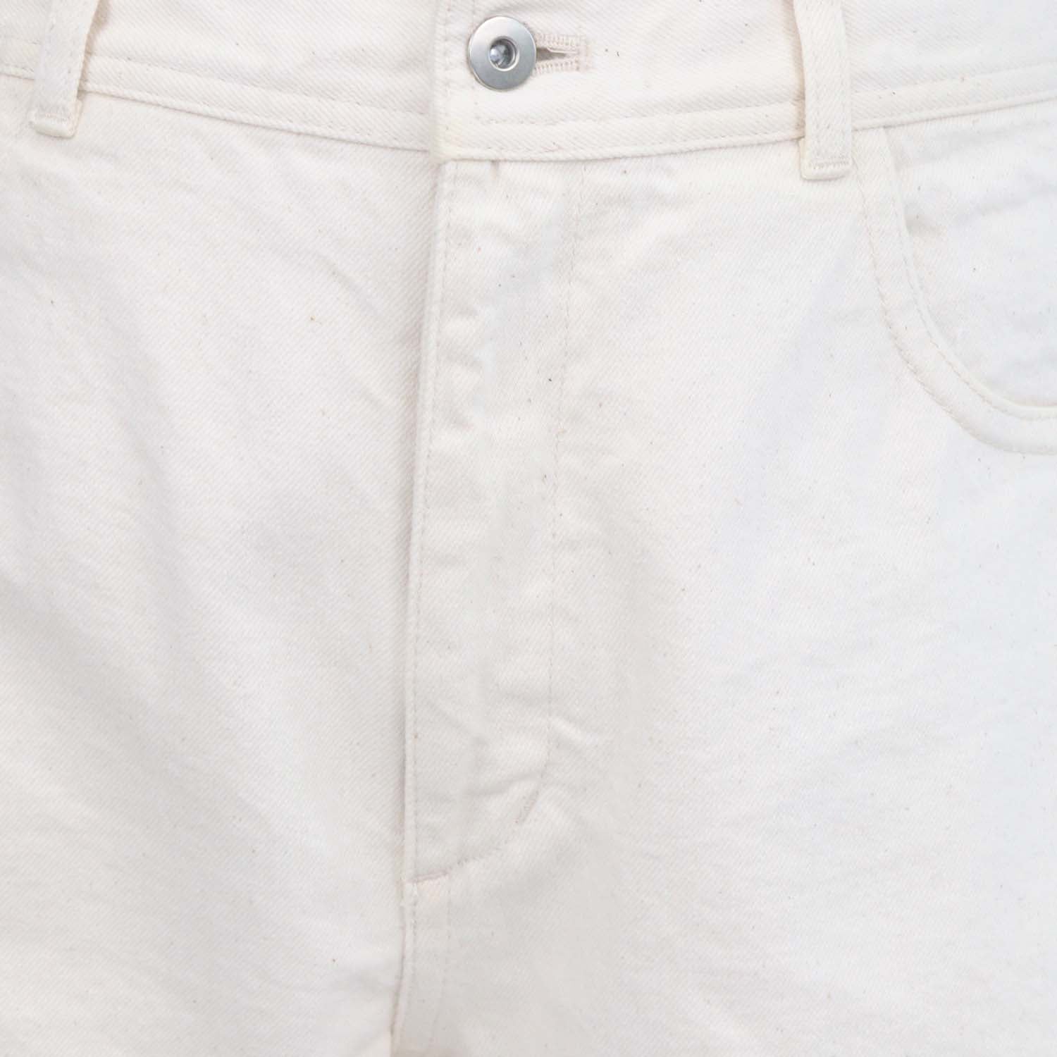 Jil Sanders Cream Denim Mini Short